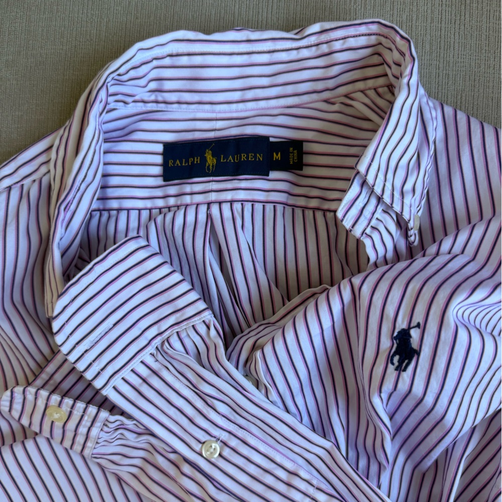 Ralph Lauren Men's Purple Striped Shirt